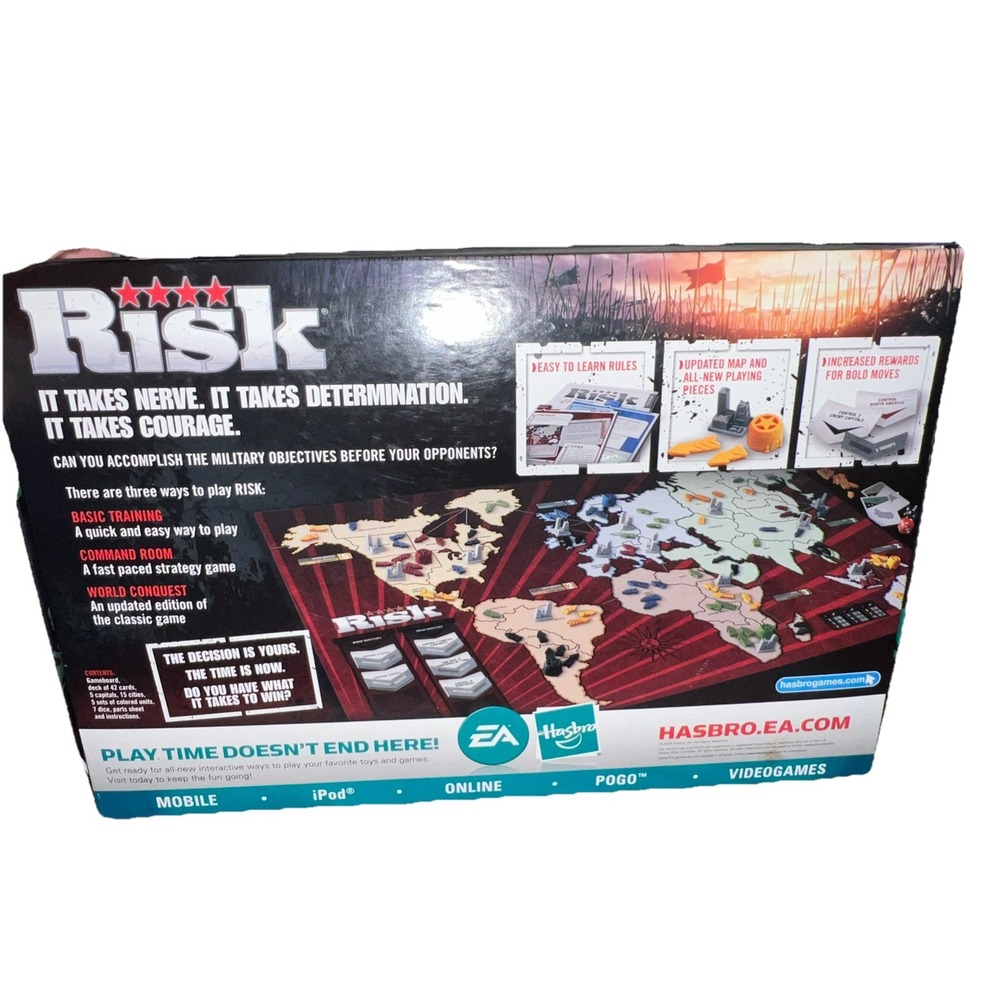 New 2008 Risk Board Game Of Strategic Conquest Parker Brothers Hasbro 12+ - Picture 4 of 6